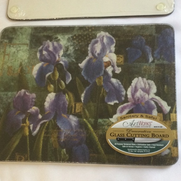 Decorative glass cutting board 8 x 10 - Picture 2 of 4